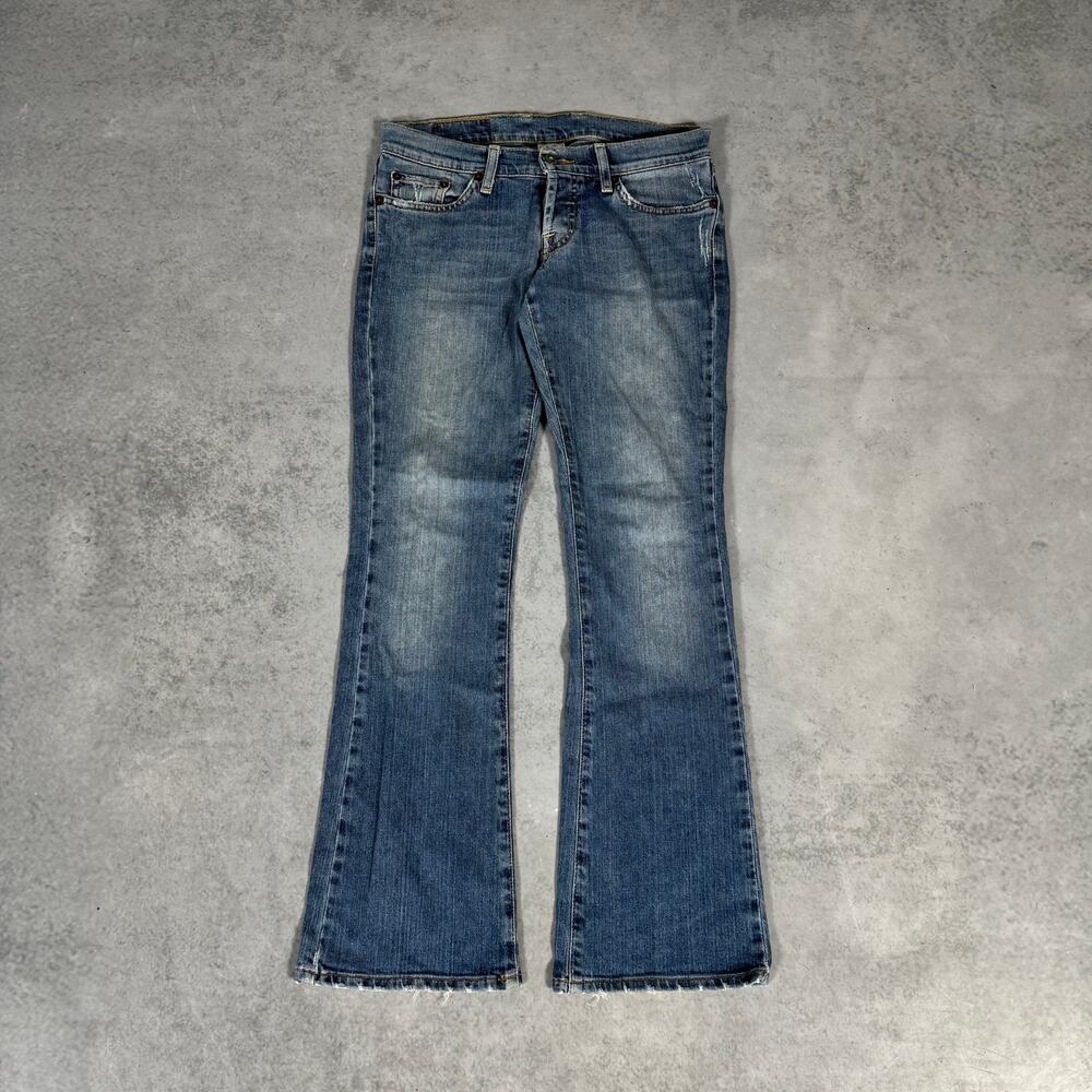 Lucky Brand Dungarees Flare Leg Light Wash - Size: 4 / 27